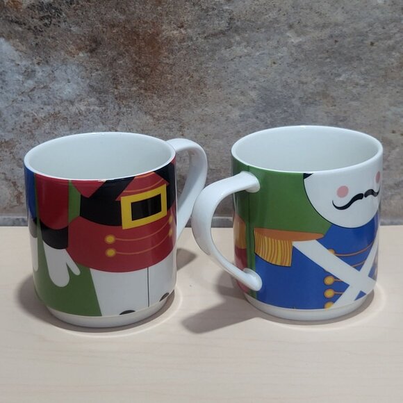 Maxwell & Williams Two Stackable Mugs Nutcracker Toy Soldier You're A Doll Coll - Picture 11 of 11